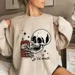 Til Death Gothic Skeleton Soda Graphic Women's Sweatshirt