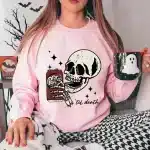 Til Death Gothic Skeleton Soda Graphic Women's Sweatshirt