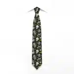 UFO Alien Skulls Space Cosmic Print Men's Necktie