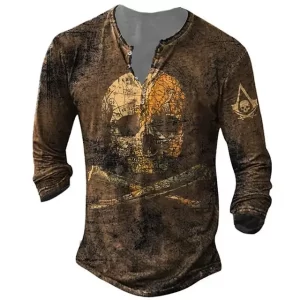 Men's Skull & Skeleton Long Sleeve T-Shirts