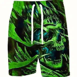 Warrior King Skull Regal Armor Badass Men's Shorts