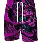 Warrior King Skull Regal Armor Badass Men's Shorts