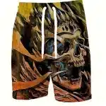 Warrior King Skull Regal Armor Badass Men's Shorts