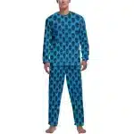 Black Skull Head All-Over Print Pattern Men’s Pajamas Set