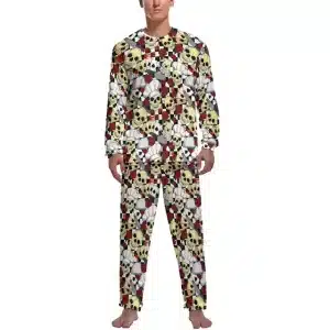 Chef Cook Skull Checkered Pattern Men’s Pajamas Set