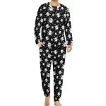 Classic Mini Skull Crossbones Pattern Men’s Pajamas Set