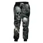 Dark Gothic Skeleton Embrace Graphic Men's Sweatpants