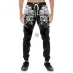 Fierce Lion Beast Skull Head Graphic Men's Sweatpants