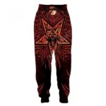 Fiery Pentagram Flame Skull Horror Men's Sweatpants