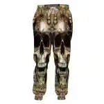 Golden Abstract Reptile Skull Art Graphic Men's Joggers