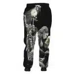 Gothic Biker Skeleton Couple Moonlit Men's Sweatpants