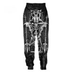 Gothic Goat Skull Demon Occult Print Men's Sweatpants