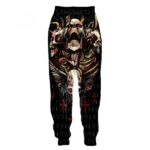 Gothic Multi-Skull Cross Demon Skull Print Men's Joggers