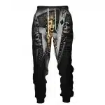 Gothic Royal Skeleton Playing Cards Print Men's Sweatpants