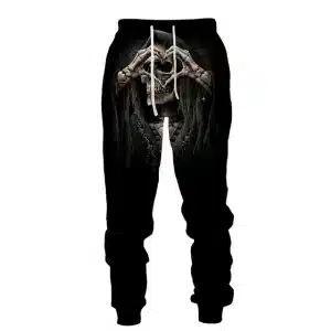 Gothic Skeleton Grim Reaper Heart Hand Men's Joggers