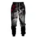 Gothic Sugar Skull Lady Skeleton Couple Men's Sweatpants