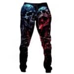 Harrowing Red Blue Flame Skulls Graphic Men's Joggers