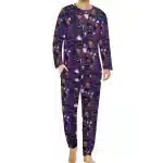 Haunted Halloween Skull Icons Pattern Men’s Pajamas Set