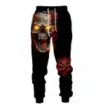 Horror Fiery Exploding Demon Skull Inferno Men's Sweatpants