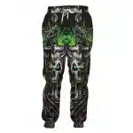 Horror Green-Eyed Monster Skull Horns Menn's Joggers