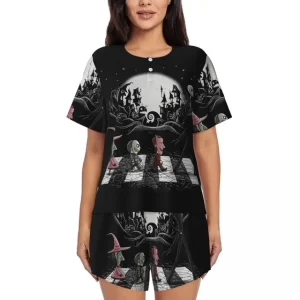 Jack Skellington Skeleton Moonlit Art Women’s Pajamas Set