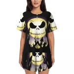 Jack Skellington Skull Moon Silhouette Women’s Pajamas Set