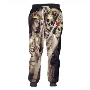 King and Queens Skull Poker Graphic Men's Sweatpants