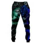 Midnight Blue Rose Skull Graphic Art Men's Sweatpants