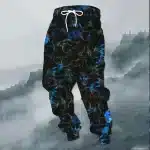 Mystic Phantom Glowing Skulls Horror Men's Sweatpants