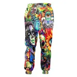 Psychedelic Skull Trippy Eye Graffiti Art Men's Joggers