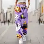 Cartoon Skull Ghosts Halloween Icons Women’s Sweatpants