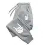 Punk Skeleton Rock Hand Icon Print Women’s Joggers