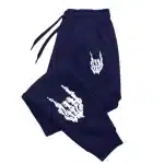 Punk Skeleton Rock Hand Icon Print Women’s Joggers