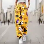 Spooky Halloween Cartoon Skull Pattern Women’s Joggers