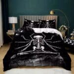 Celestial Skeleton Meditating Starry Black Bedding Set