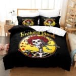 Classic Rock Grateful Dead Skeleton & Roses Bedding Set