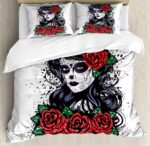 Day of the Dead Catarina Sugar Skull Lady Bedding Set