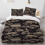 Edgy Distressed Skull Camouflage Pattern Bedding Set