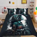 Ethereal Skull Rider Moonlit Abstract Art Bedding Set