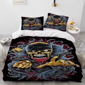 Gruesome Bloodthirsty Undead Skull Horror Bedding Set