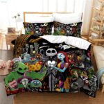 Halloween Nightmare Skeleton Characters Bedding Set