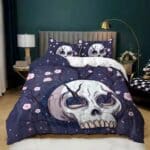 Mystical Cherry Blossom Skull Gothic Nightscape Bedding Set