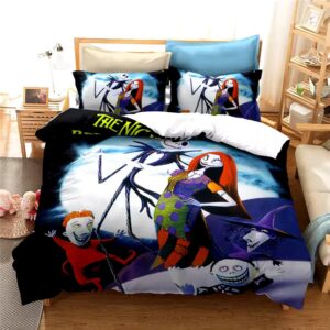 Nightmare Before Christmas Jack & Sally Skeleton Bedding Set