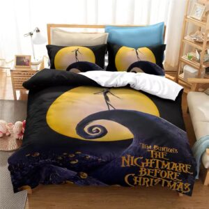 Nightmare Before Christmas Jack Skeleton Moon Bedding Set