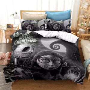 Nightmare Before Christmas Skeleton Couple Bedding Set