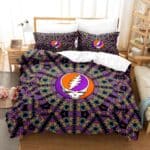 Psychedelic Tie Dye Grateful Dead Skull Logo Bedding Set