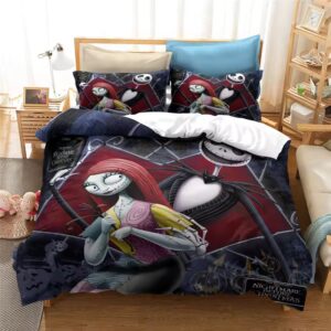 Skeleton Jack & Sally Nightmare Before Christmas Bedding Set