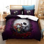 Chibi Nightmare Jack & Sally Skeleton Gothic Bedding Set