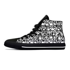 Haunted Overload Skulls Grunge Horror High-Top Sneakers