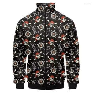 Pirate Skull Crossbones Wheel Icons Pattern Bomber Jacket